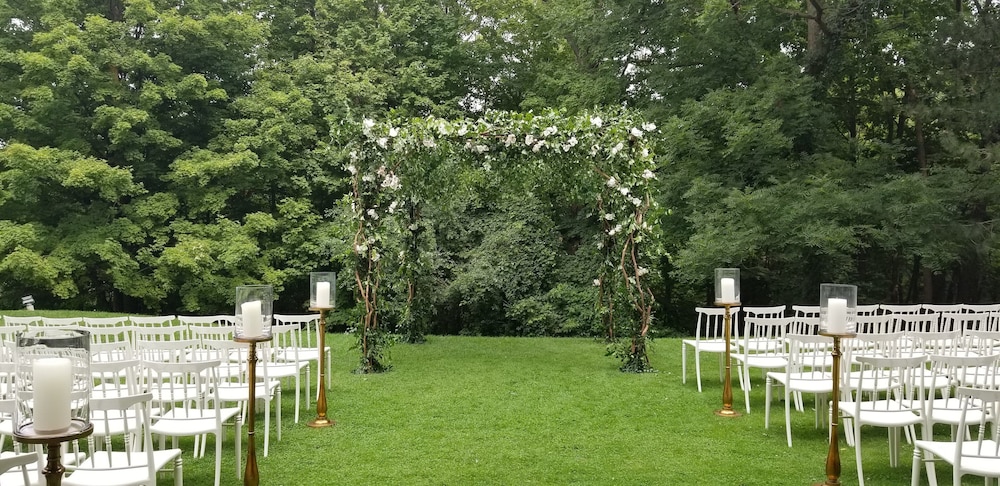 Outdoor wedding area