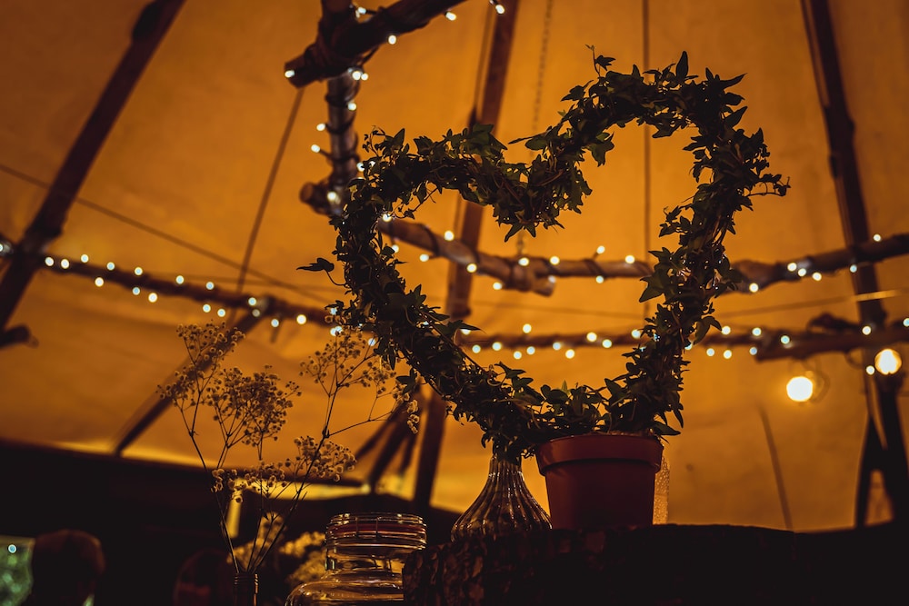 Outdoor wedding area