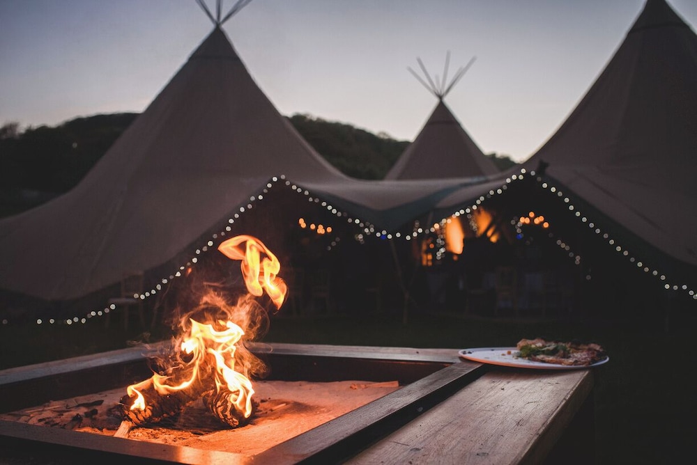Outdoor wedding area