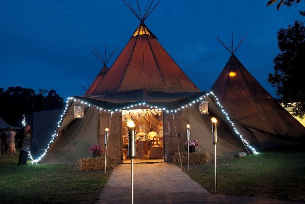 Outdoor wedding area