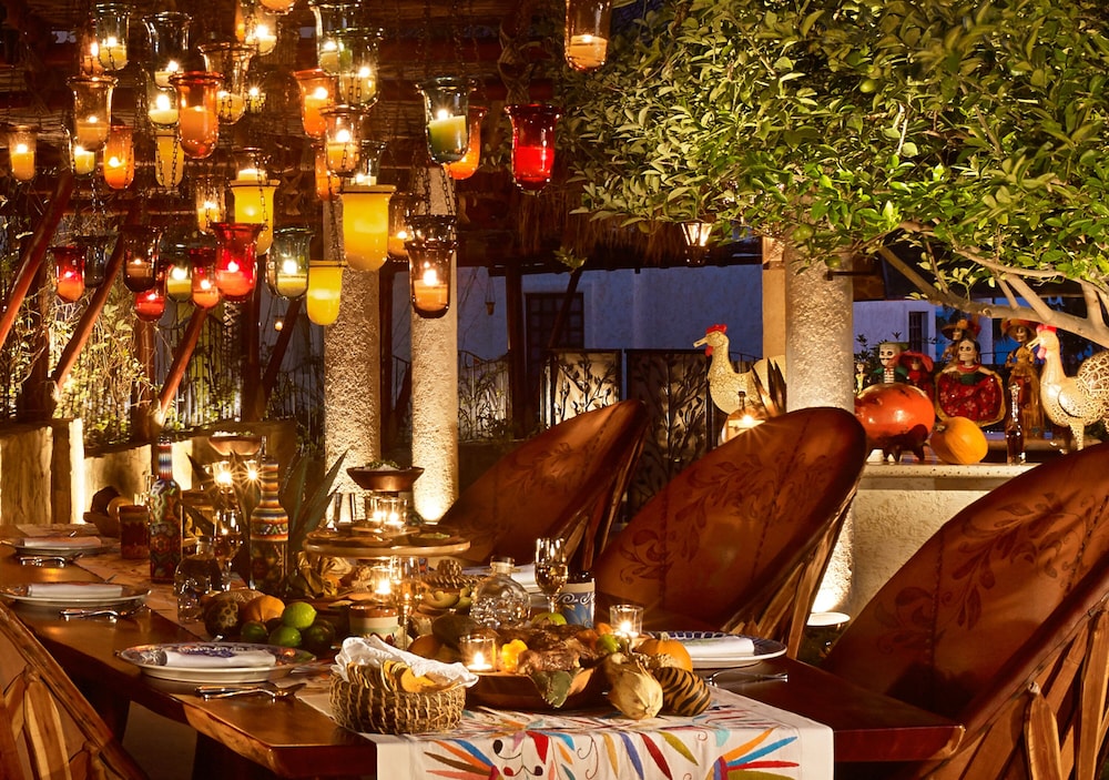 Outdoor banquet area