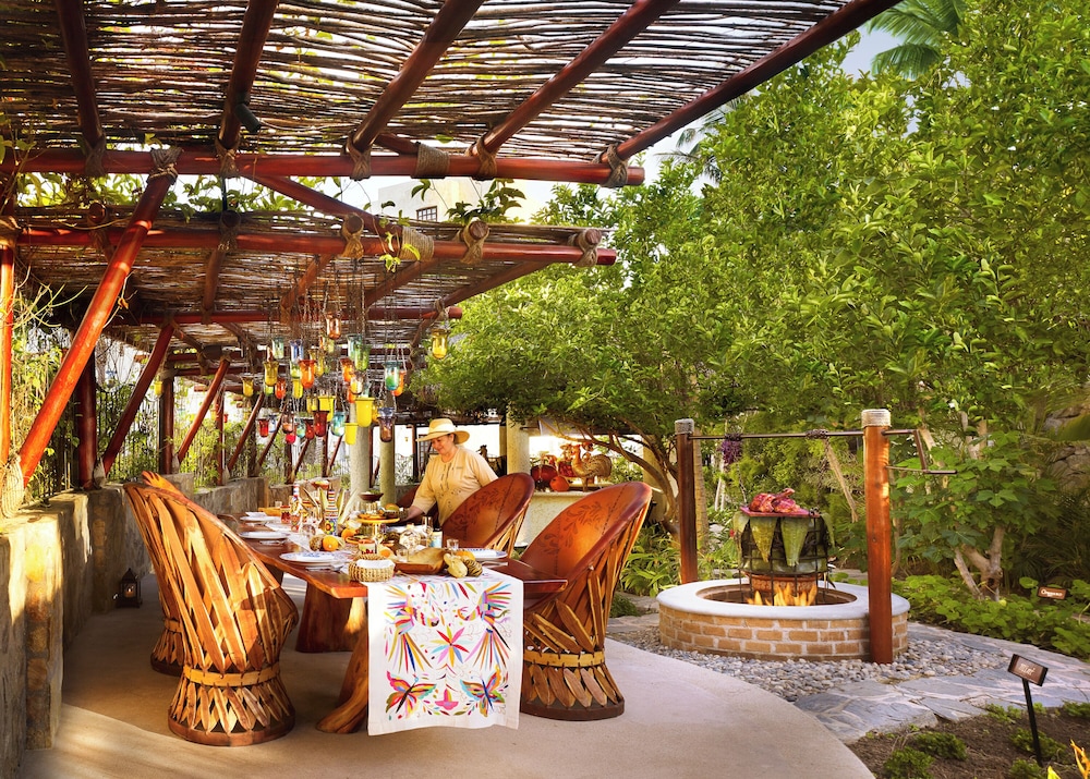 Outdoor banquet area