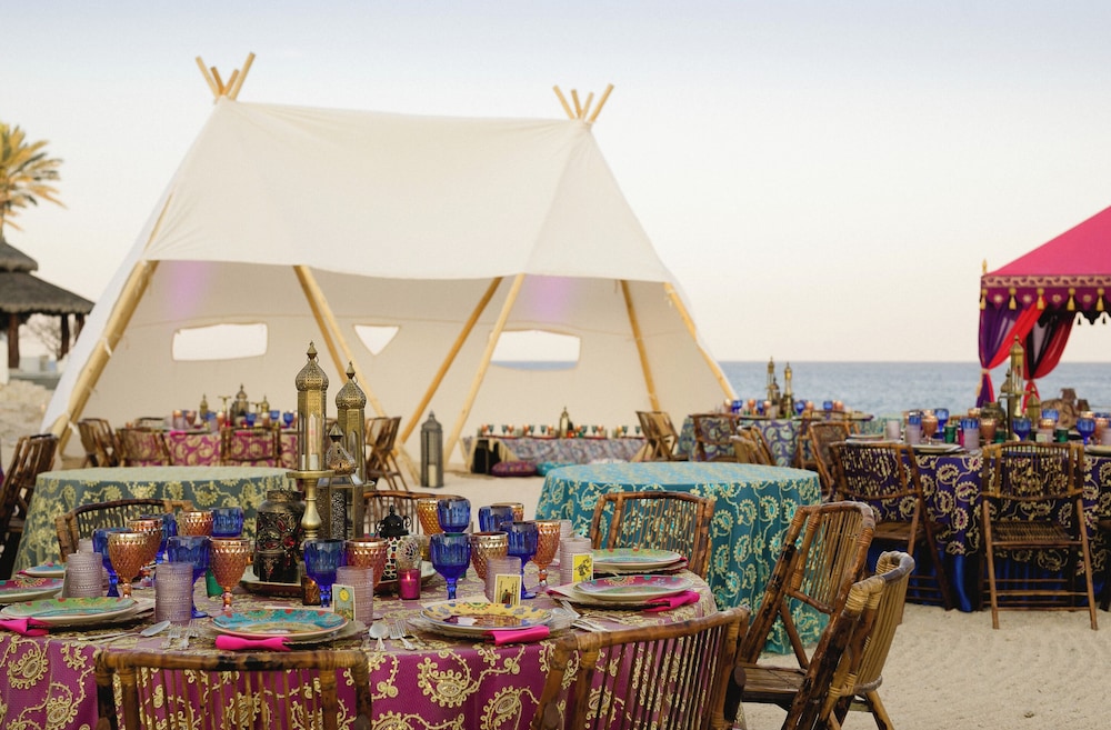 Outdoor banquet area