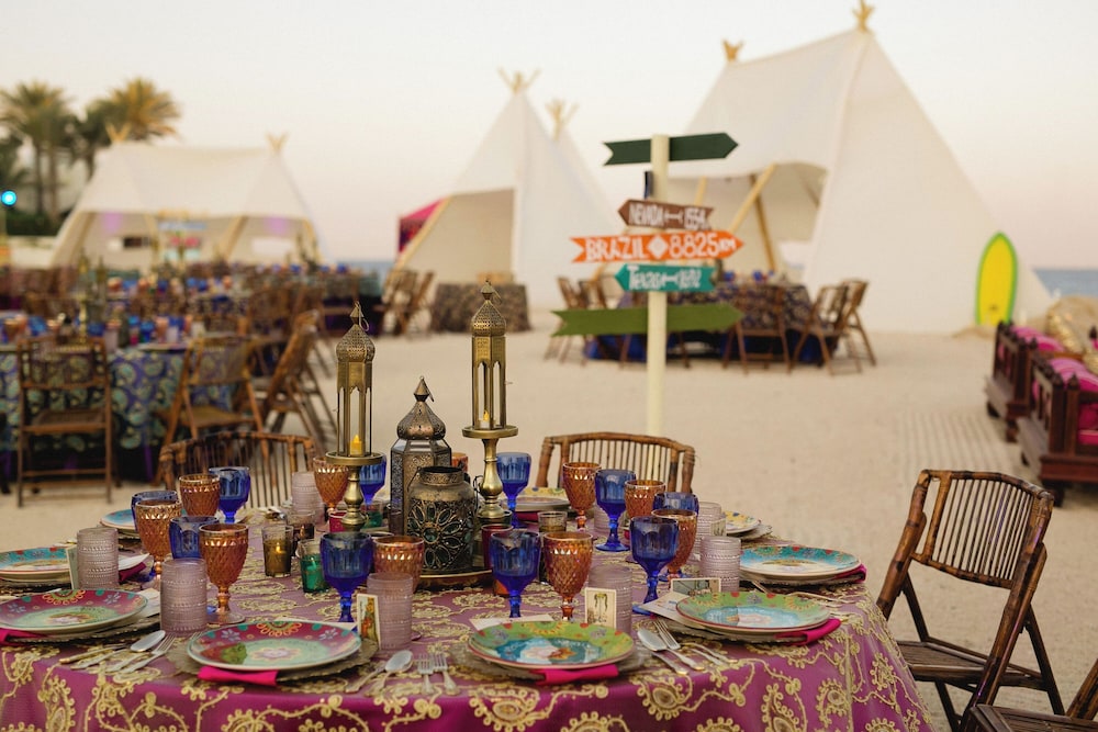 Outdoor banquet area