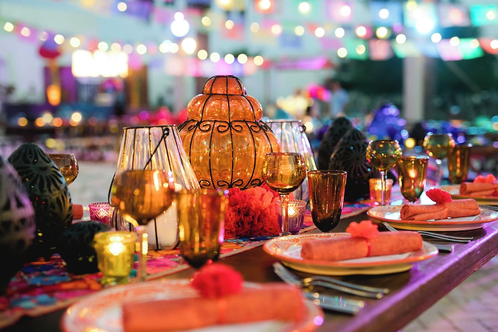 Outdoor banquet area