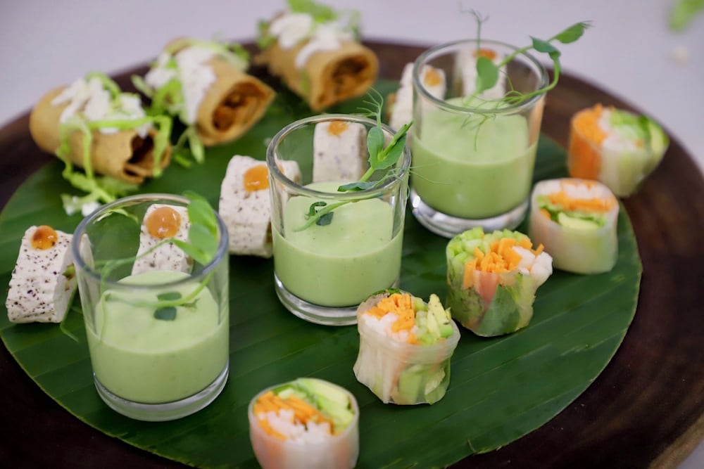 Outdoor banquet area