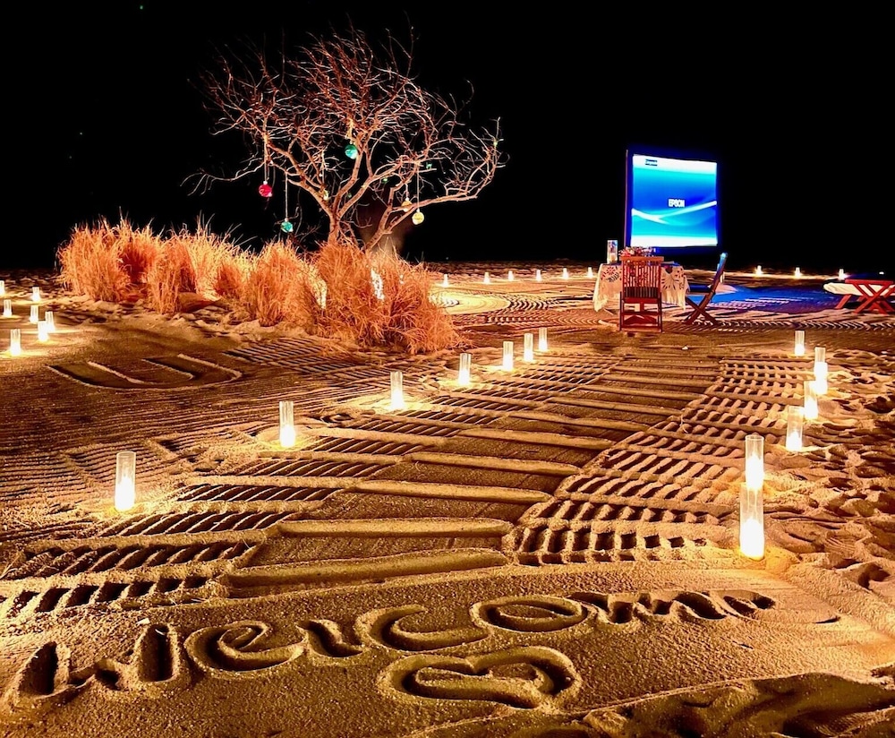 Outdoor banquet area