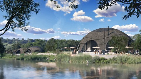 Front Of House And Chalets Zulu Camp