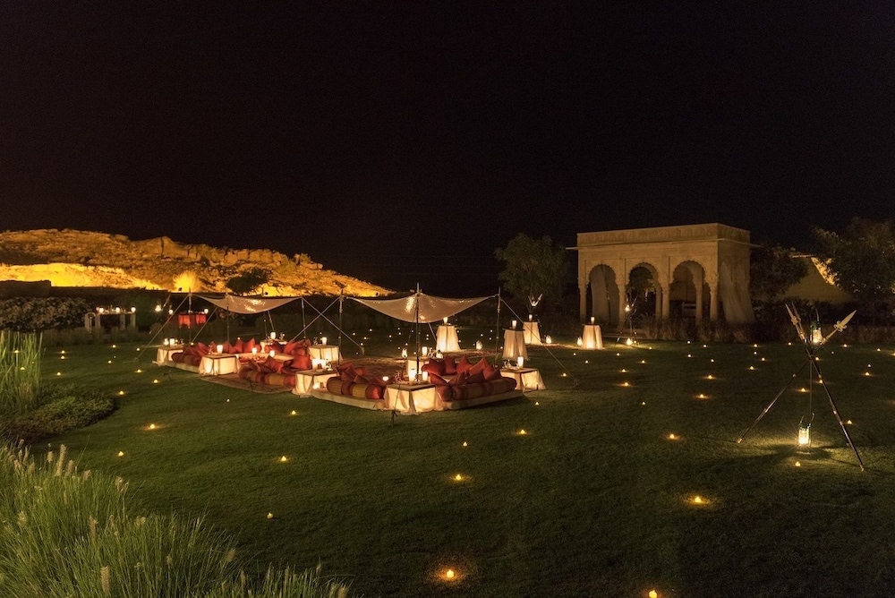 Outdoor banquet area