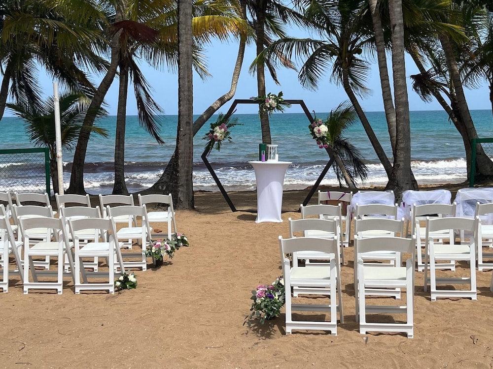 Outdoor wedding area