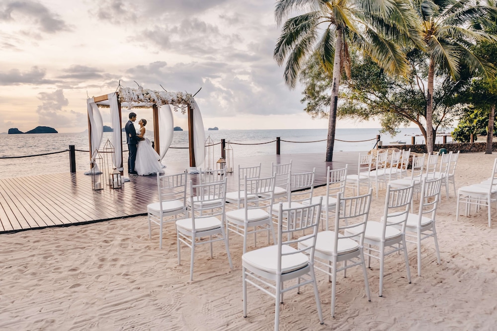 Outdoor wedding area