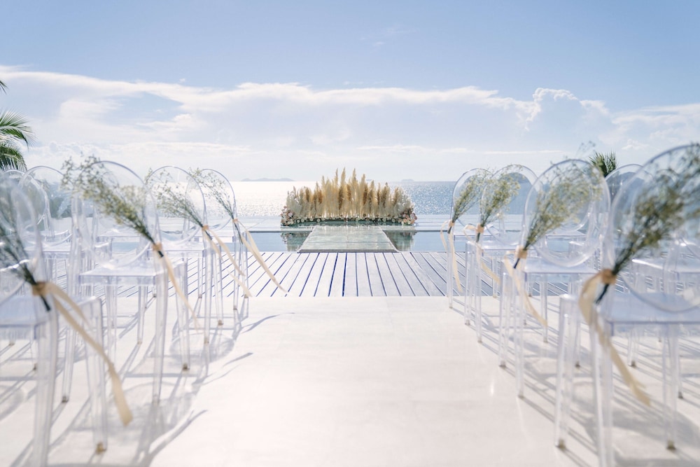 Outdoor wedding area
