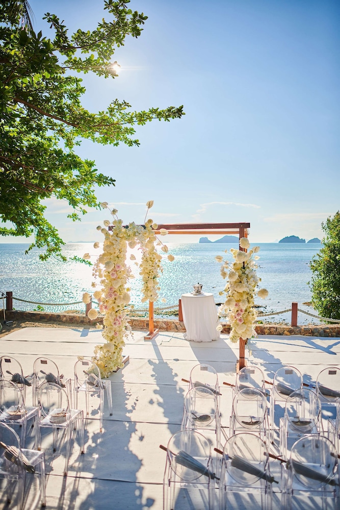 Outdoor wedding area