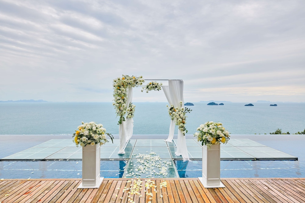 Outdoor wedding area