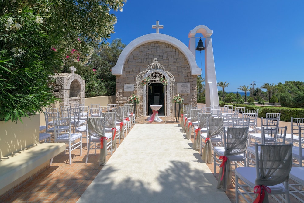 Outdoor banquet area