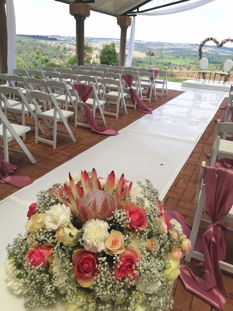 Outdoor wedding area