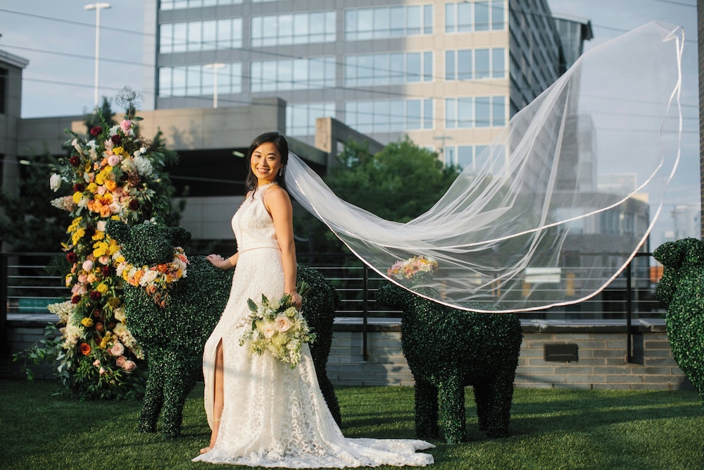Outdoor wedding area