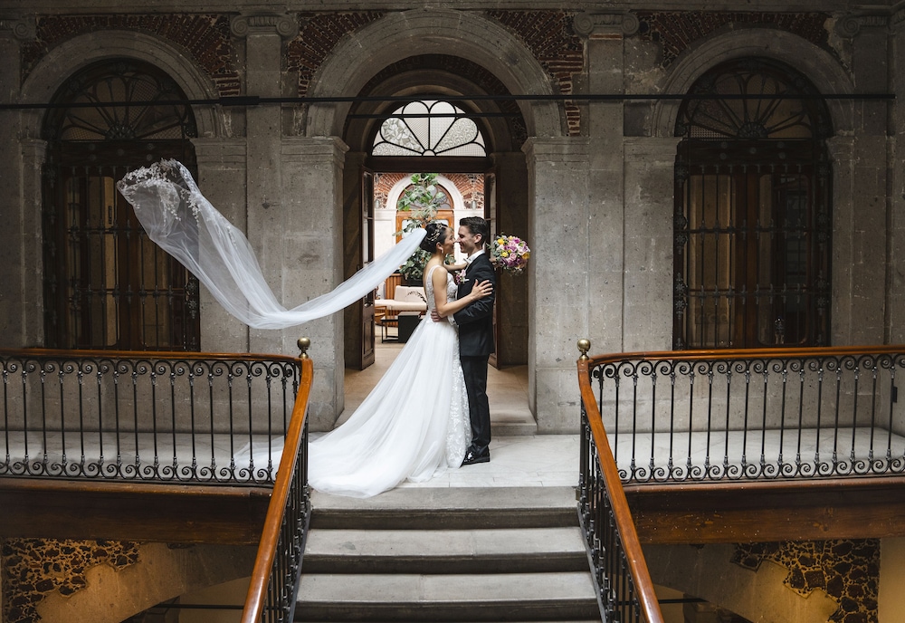 Outdoor wedding area