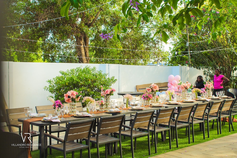 Outdoor banquet area