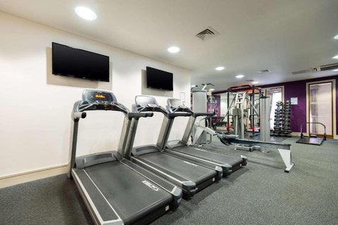 Hit the treadmill in our gym.