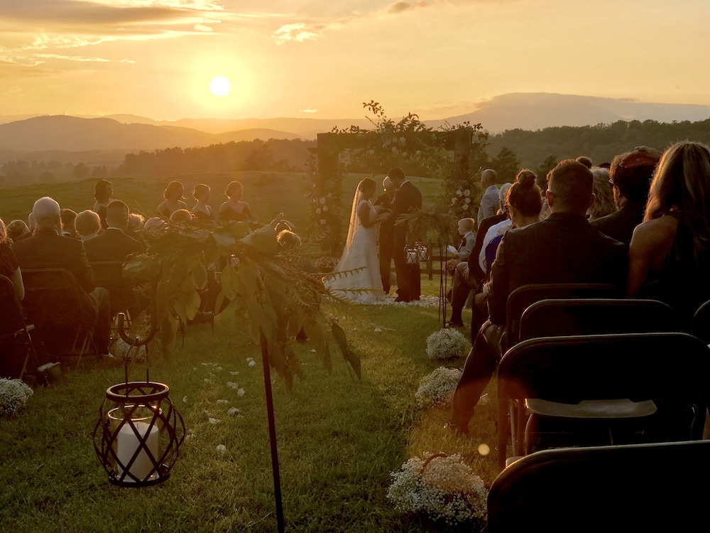 Outdoor wedding area
