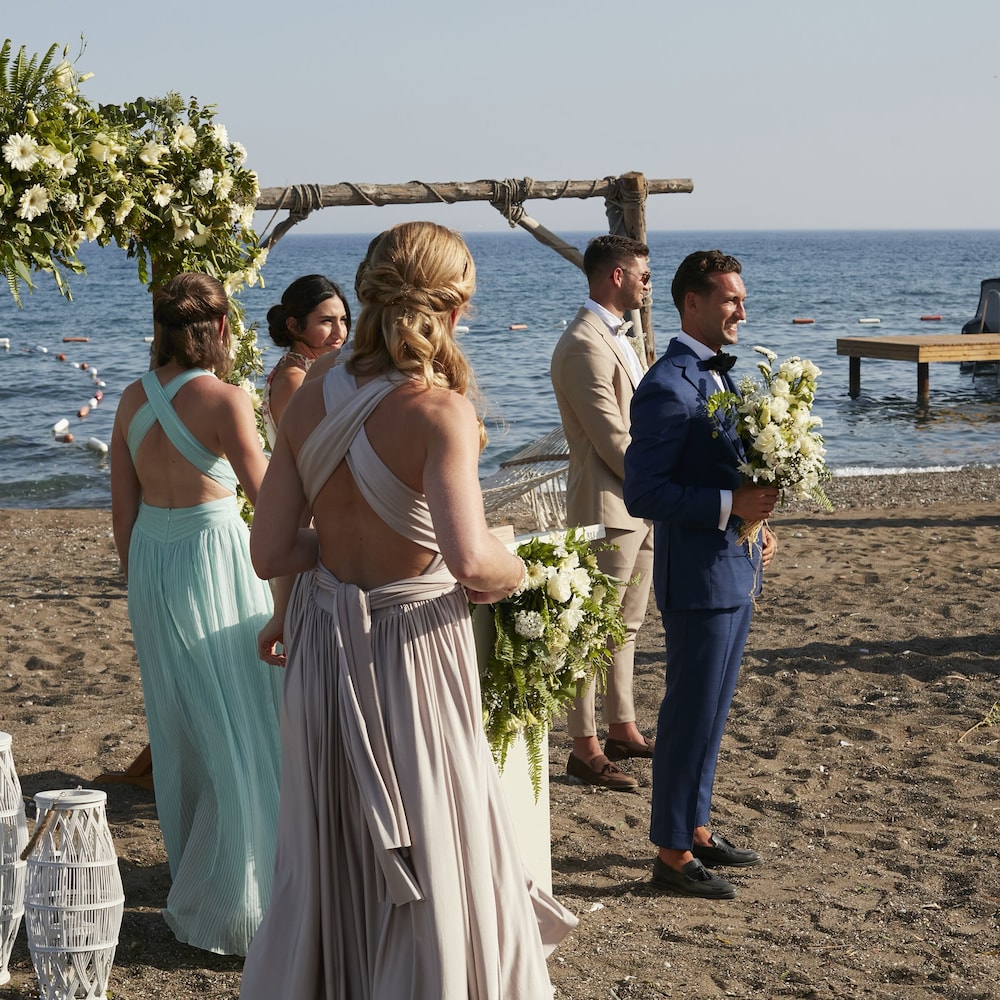 Outdoor wedding area