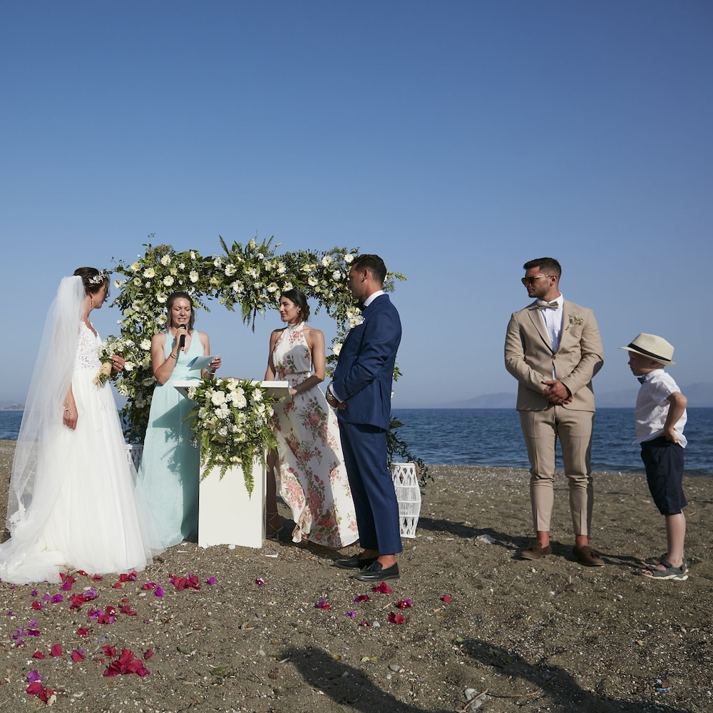 Outdoor wedding area
