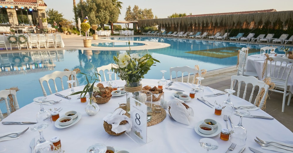 Outdoor wedding area