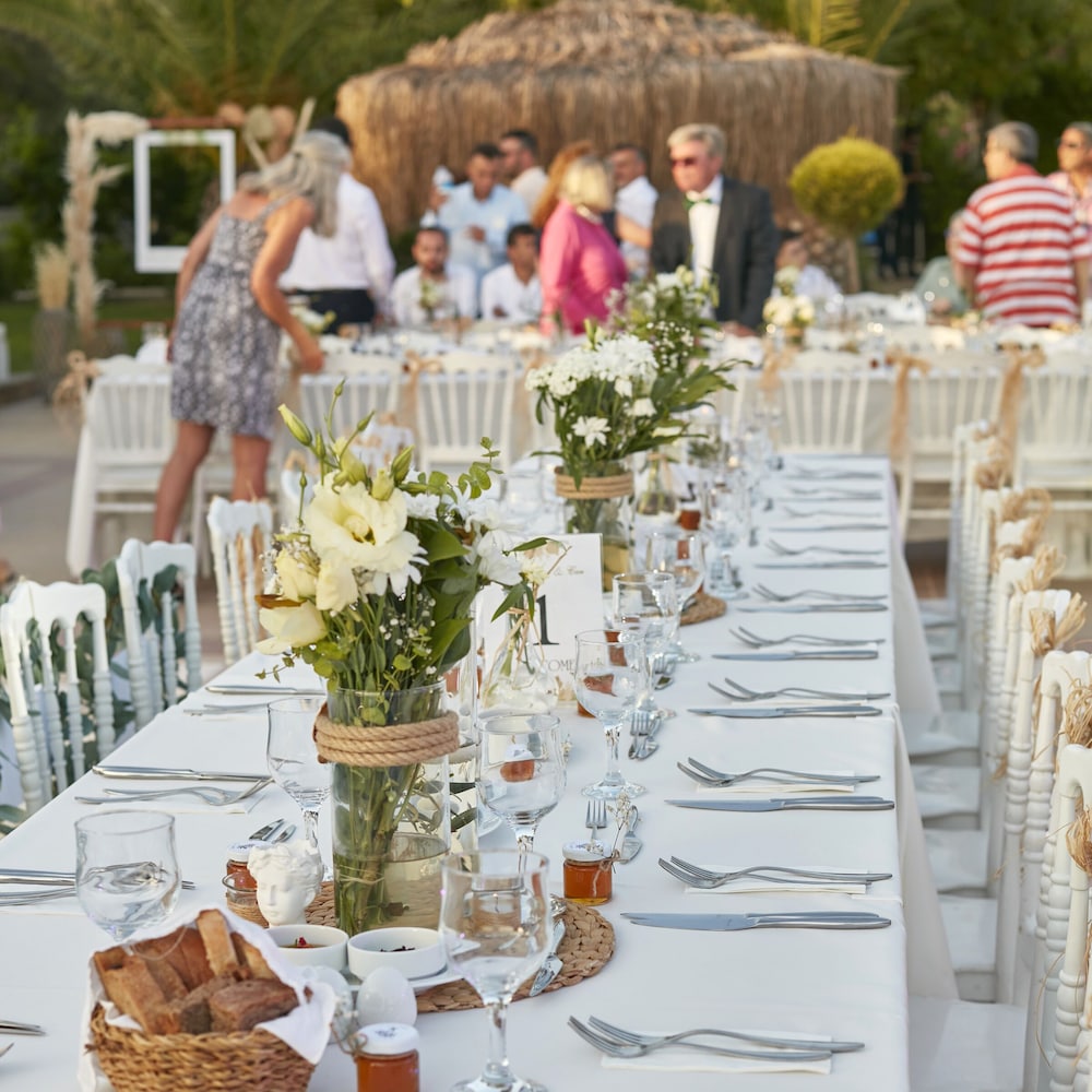 Outdoor wedding area