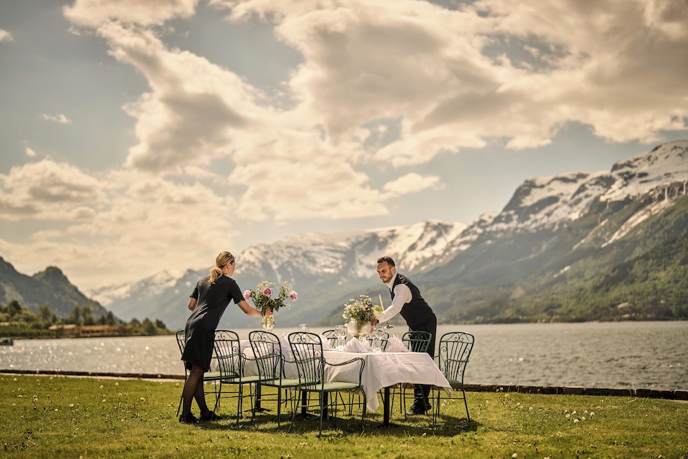 Outdoor wedding area