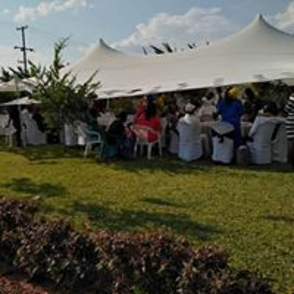 Outdoor wedding area