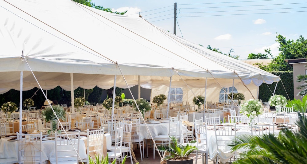 Outdoor wedding area