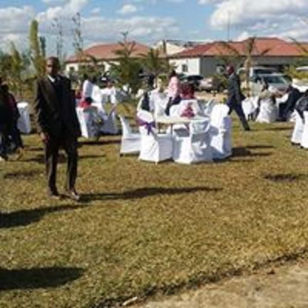 Outdoor wedding area