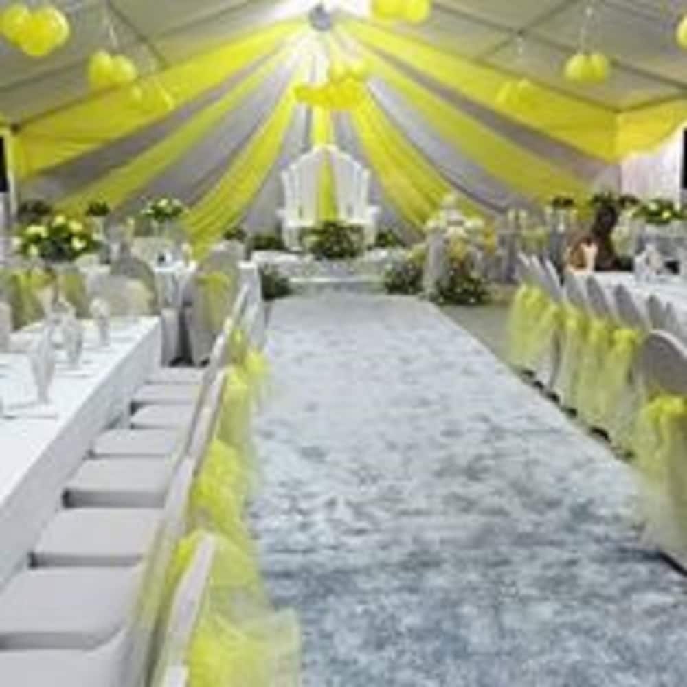 Outdoor banquet area