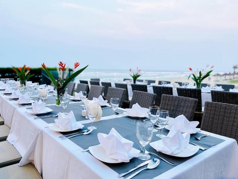 Outdoor banquet area