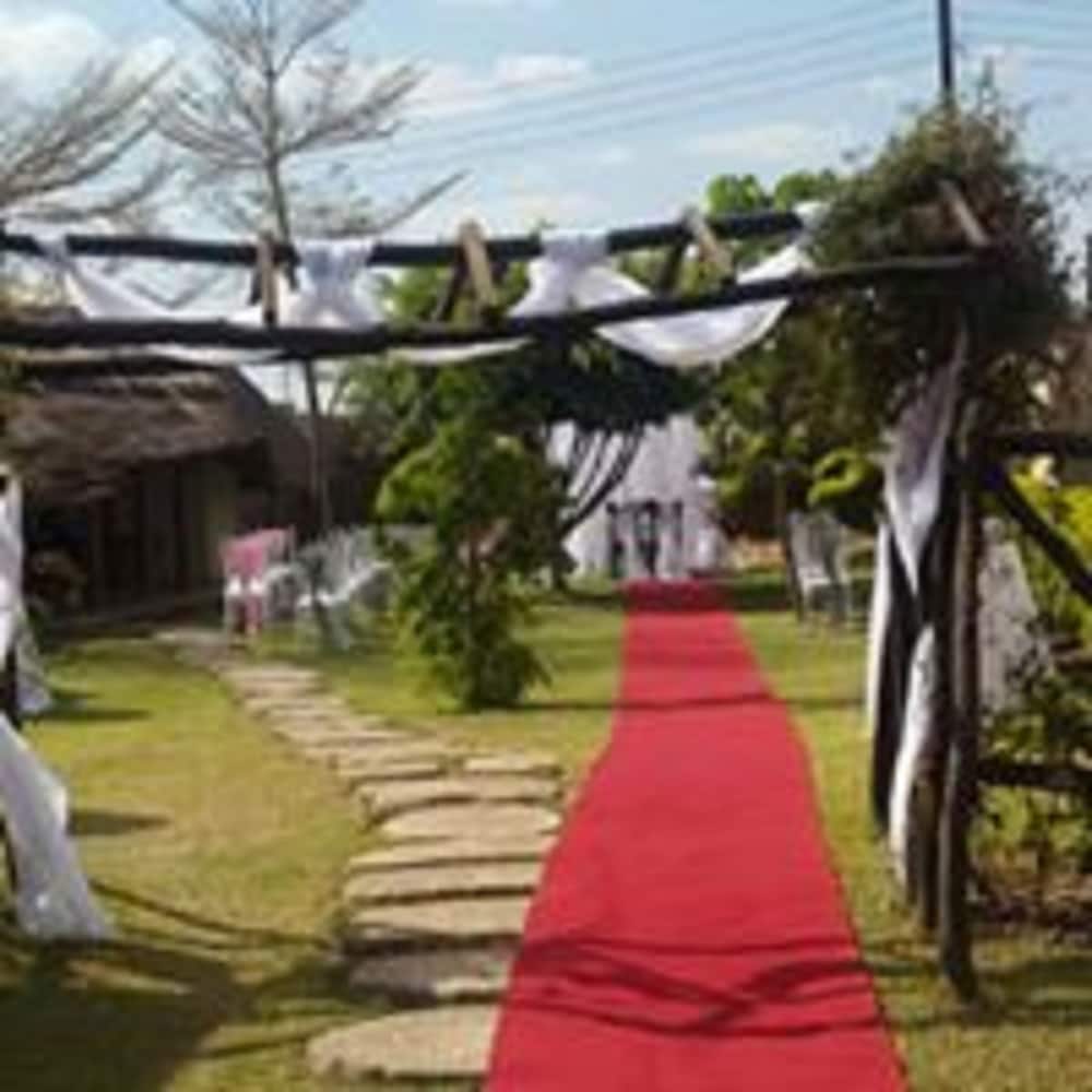 Outdoor wedding area