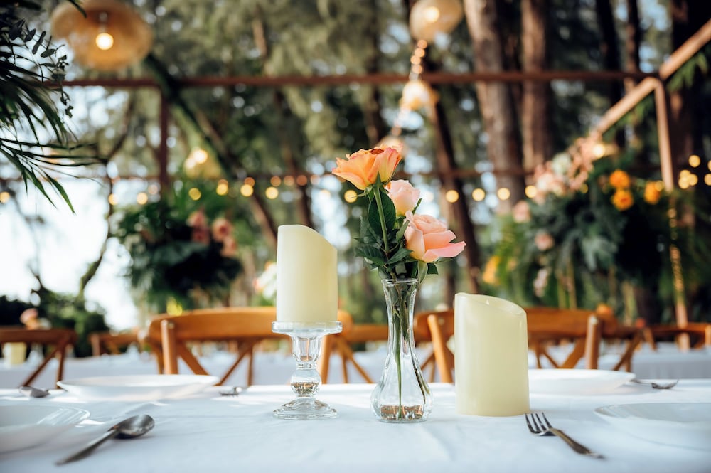 Outdoor wedding area