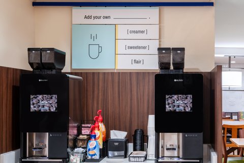 Start your day with a complimentary cup of coffee or juice.