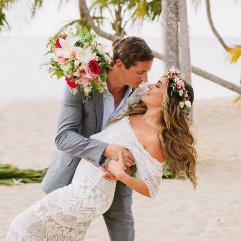 Wedding Couple On Beach