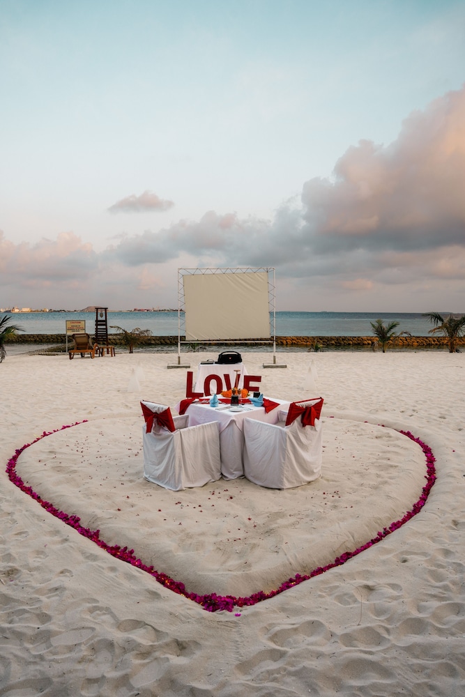 Outdoor banquet area
