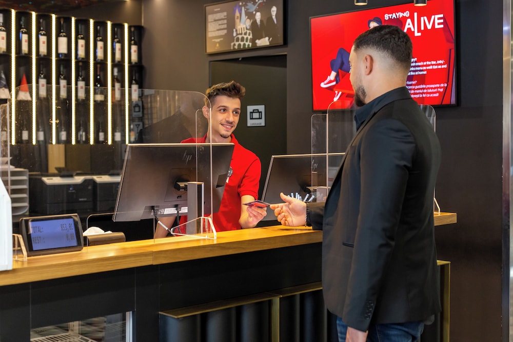 Check-in/check-out kiosk