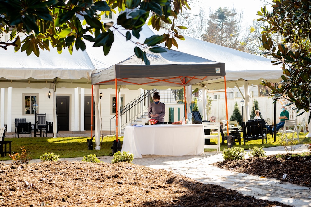 Outdoor wedding area