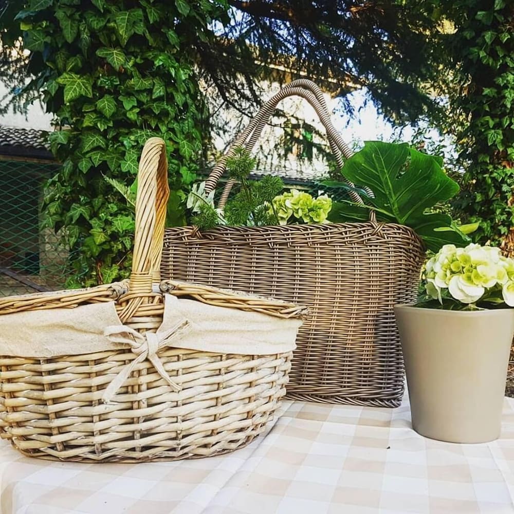 Outdoor banquet area
