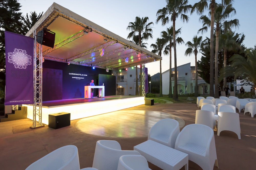 Outdoor banquet area
