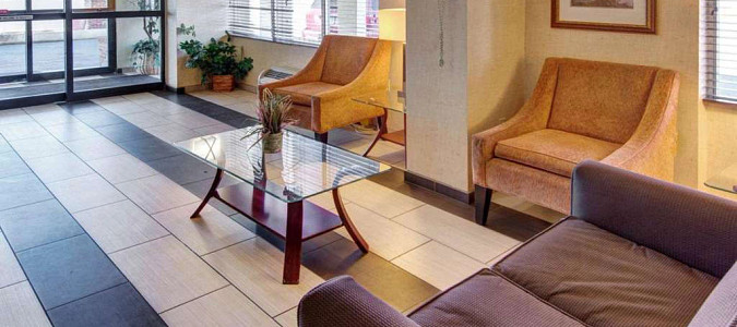 Spacious lobby