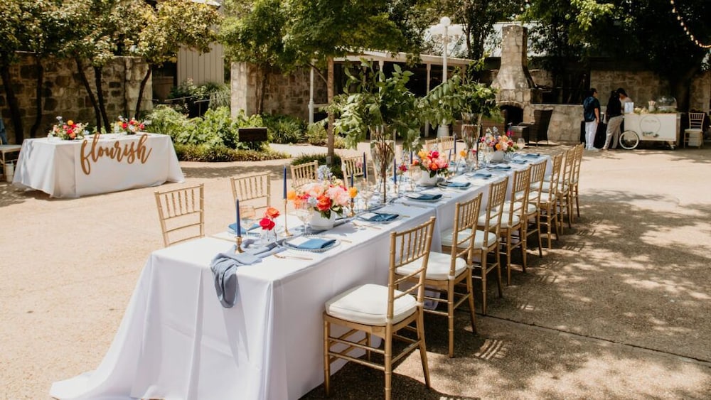 Outdoor wedding area