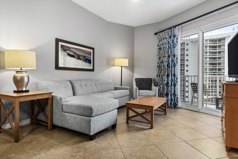 Two Bedroom - Living - Club Wyndham Majestic Sun
