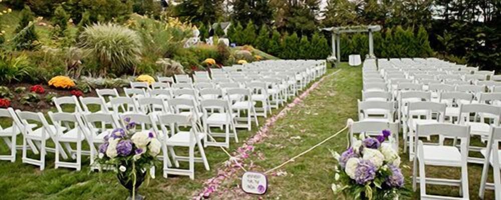 Outdoor wedding area
