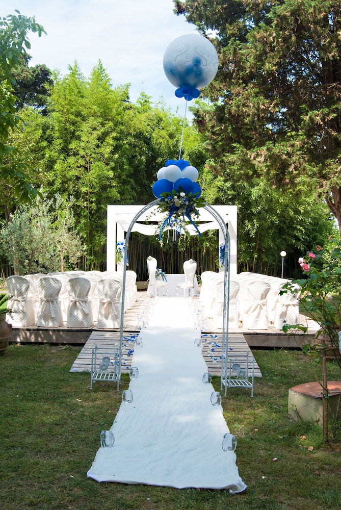Outdoor wedding area