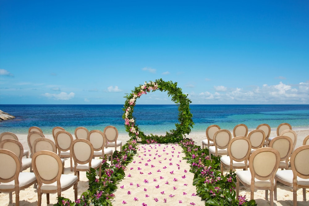 Outdoor wedding area